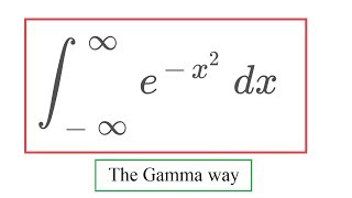 Gaussian Integral 6 Gamma Function [upl. by Nicole]