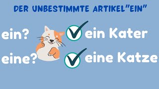 Thema 4 Der unbestimmte Artikel quoteinquot in einem Video Deutsch für Anfänger [upl. by Tannie]