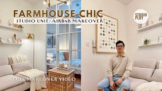 Studio Unit Makeover 28 SqM  301 SqFt Farmhouse Chic  AirBnb Makeover  Studio Ploy [upl. by Hugon786]