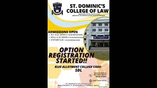 KLEE 2024 OPTION REGISTRATION OPEN NOW placement stdominicscollege college admission law [upl. by Harutek]