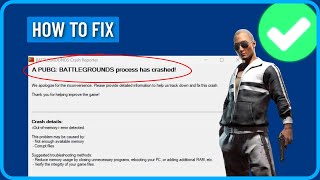 How to Fix A PUBG BATTLEGROUNDS Process Has Crashed [upl. by Eerahc377]