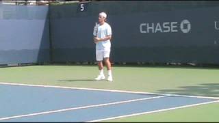 Carlos Moya  US Open 2008 Practice [upl. by Cohbert]