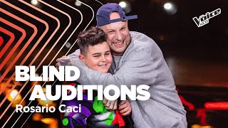 Rosario CONQUISTA Clementino con il suo timbro neomelodico  The Voice Kids Italy  Blind Auditions [upl. by Ramon]