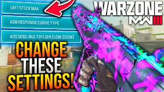 WARZONE New BEST AIMING SETTINGS You NEED To Be Using WARZONE 3 Best Controller Settings [upl. by Saduj]