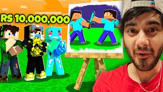 BECOMING RICH BY SELLING PAINTINGS in MINECRAFT [upl. by Siravaj]