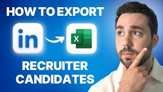 How to Export LinkedIn Recruiter Projects and Searches to Excel [upl. by Iaw]