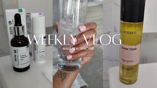 WEEKLY VLOG Unbox New skincare Skincare product review CeraVe amp The ordinary  DIY gel Nails [upl. by Platt588]