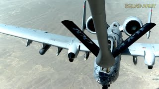 F16 and A10 aircraft refueling in Afghanistans sky aboard a KC 135 [upl. by Ahsinav920]