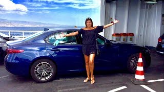 35 Review of our Hertz rented Alfa Romeo Giulia in Sicily Italy VLOG [upl. by Malloch]