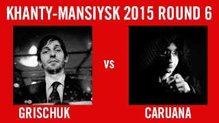 FIDE Grand Prix KhantyMansiysk 2015 Round 6 Grischuk vs Caruana [upl. by Nolyarb157]