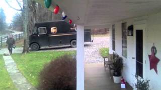 UPS Driver gets jiggy with Christmas tip [upl. by Nylhtiak]