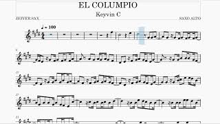 PARTITURA SAXO ALTO DE EL COLUMPIO KEYVIN C [upl. by Stonwin]