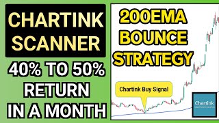 How to find swing trading stocks with chartink screener  200ema bounce strategy  moving average [upl. by Lyall952]