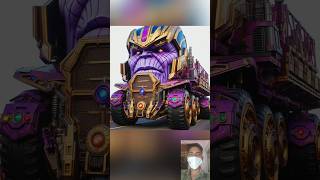 ROBOTIC TRUCK 🚒 kiska best hai 🤯 Avengers vs thanos 😎spidermanviralshortsaiavengers [upl. by Essilem]