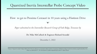 Quantized Inertia Probe propelled by Horizon Drive to Proxima Centauri B [upl. by Gilbye877]