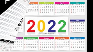 2022 Calendar Free Download  123FreeVectors [upl. by Asirahc]