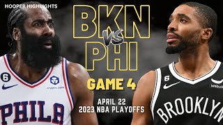 Philadelphia 76ers vs Brooklyn Nets Full Game 4 Highlights  Apr 22  2023 NBA Playoffs [upl. by Nolak]