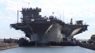 USS Enterprise enters dry dock [upl. by Ynatil]