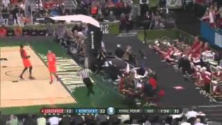 Kentucky Terrence Jones Runs Over Louisville Cheerleader 33112 NCAA Final Four [upl. by Belen]