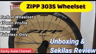 ZIPP 303s Wheelset Unboxing dan sekilas review [upl. by Enileqcaj]