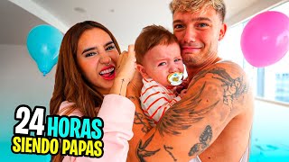 24 HORAS SIENDO PAPAS DE UN BEBE ft DOMELIPA [upl. by Shaylah]