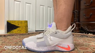 Nike PG 25 PlayStation White On Foot [upl. by Nnaeinahpets]