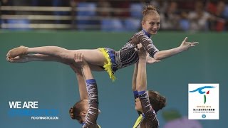 HIGHLIGHTS  2016 Acrobatic Worlds Putian CHN – Womens Groups  We are Gymnastics [upl. by Flor]