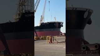 Painting applications for ship during docking in shipyard [upl. by Ymor]