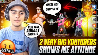 Aditech Vs 2 Big V Badge Youtubers 🤯  Free Fire Max [upl. by Shaw696]