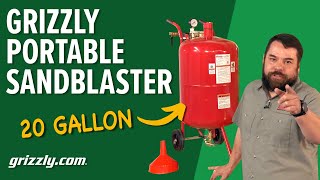 Grizzly 20 Gallon Portable Sandblaster Product Review [upl. by Novonod519]