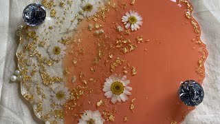 Resin tray 🌸 resin resinart resinartgallery epoxyresin tutorial [upl. by Merton144]