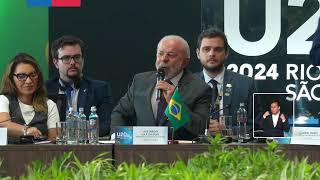 G20 Brasil Presidente Gabriel Boric asiste a inauguración del plenario Urban G20 [upl. by Niala213]