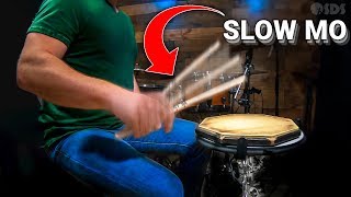 Secret to Moeller Stroke Revealed in Slow Motion Drum Technique [upl. by Blackman598]