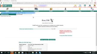 Mobile Recharge using IDBI Net Banking [upl. by Leasia409]