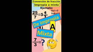 🔥CONVERTIR FRACCIÓN MIXTA A IMPROPIA en MENOS DE 1 MINUTO [upl. by Koziara437]