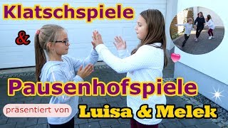 Lustige Klatschspiele amp Pausenspiele  Luisa und Melek [upl. by Leitnahs]