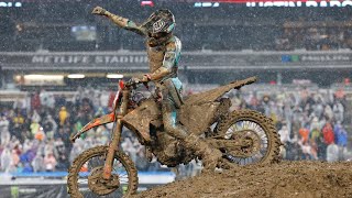 Supercross Round 14 450SX Highlights  East Rutherford NJ MetLife Stadium  Apr 23 2023 [upl. by Siskind]