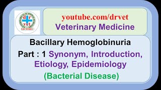 Bacillary Hemoglobinuria Part 1 synonym introduction etiology epidemiology [upl. by Daney]