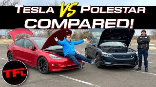 COMPARED Is The New 2024 Polestar 2 Better Than The Tesla Model 3 [upl. by Adnovoj]