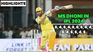 DHONI 2024 All Boundarys HighlightsMs2024 IplMs power [upl. by Guerin]