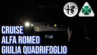 NIGHT Cruise  94k mi Alfa Romeo QV  POV DRIVE [upl. by Emiolhs]