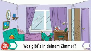 Deutsch lernen Mein Zimmer Lied  In meinem Zimmer gibts Lied  In my room German song [upl. by Alvina]