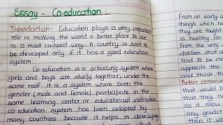 Essay on Co Education in English Write essay on CoEducation  essay writing essay English [upl. by Leummas521]