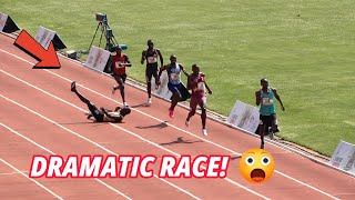 Insane Wanyonyi Trips and Falls in 800m Semifinal  Paris Olympics Games Trials 2024 [upl. by Jahdol]