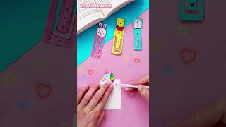 DIY Cute BOOKMARKS Sevimli Kitap Ayraçları Yapımı diy shorts [upl. by Ynnavoig344]