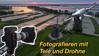 Sonnenaufgang in den Niederlanden  Fotografieren mit Teleobjektiv und Drohne  DJI Mini 3 [upl. by Gillie231]