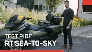 2021 CanAm Spyder RT SeatoSky Test Ride amp Review [upl. by Aisital]