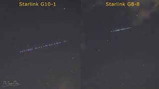 TWO SpaceX Starlink Satellite Trains 10 minutes apart Starlink G101 amp G88 June 8 2024 [upl. by Richers]