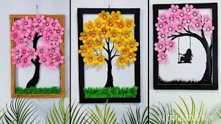 Best paper craft for home decor  Unique Tree wall hanging  Paper flower wall decor  Room decor [upl. by Kiah561]