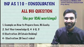 Ind as 110  All BIG Question  Consolidated Financial Statements  CA Final FR [upl. by Lederer]